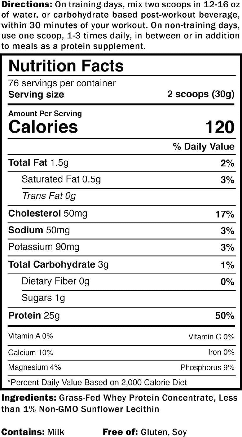 Promix Whey Protein Powder, Unflavored - 5lb Bulk - Grass-Fed and 100% All Natural - ­Post Workout Fitness and Nutrition Shakes, Smoothies, Baking and Cooking Recipes - Gluten-Free and Keto-Friendly