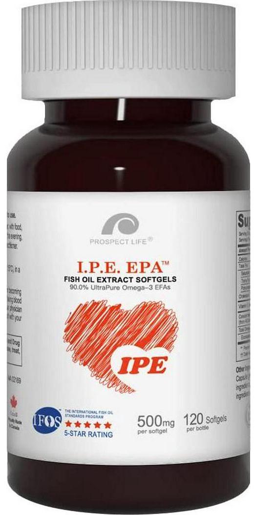Prospect Life IPE EPA Supplement, Formulated to Support Heart and Overall Cardiovascular Health, Providing 3400mg of EPA Per Serving from 3600mg of Total Omega 3 Essential Fatty Acids (120 Softgels)