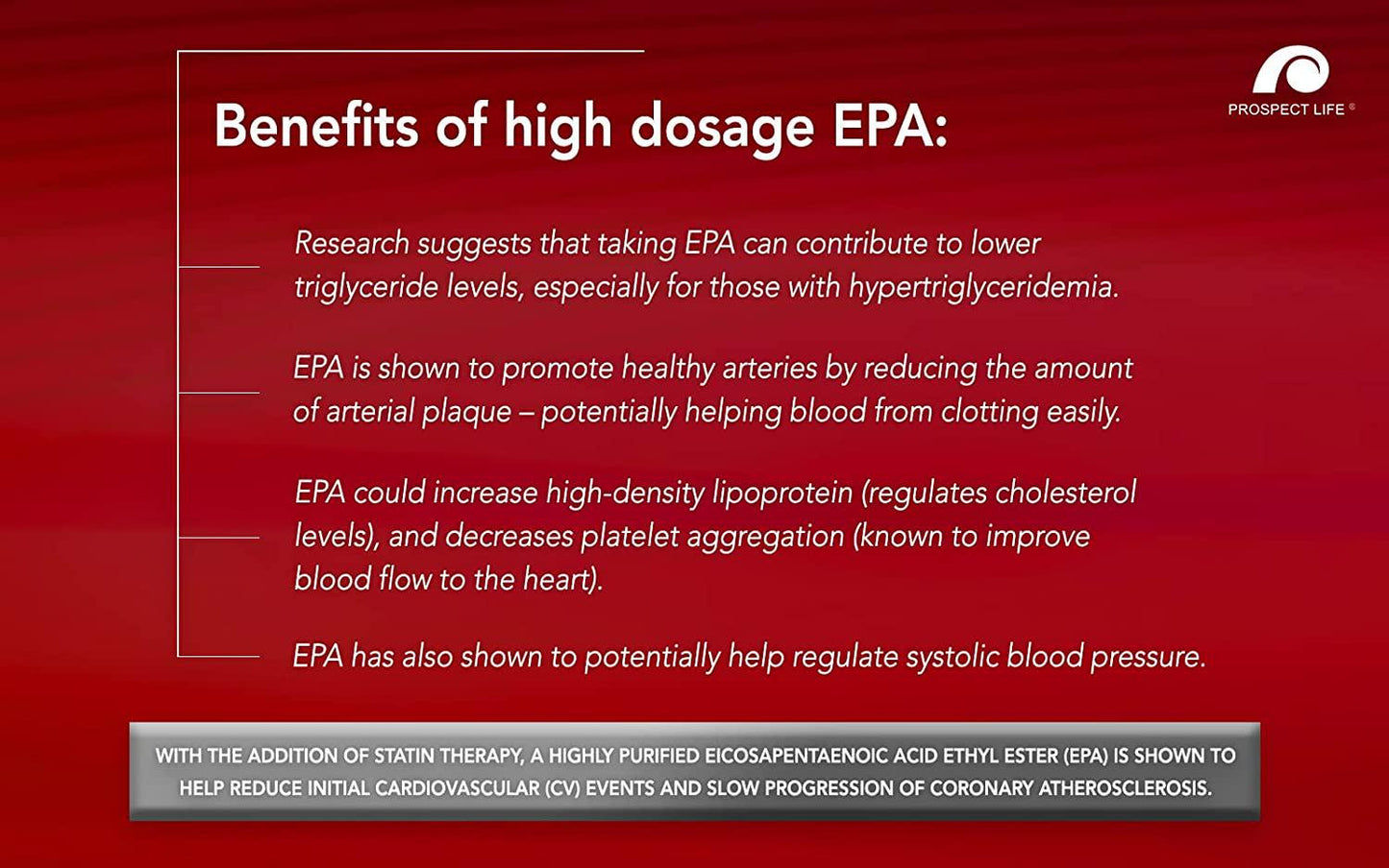 Prospect Life IPE EPA Supplement, Formulated to Support Heart and Overall Cardiovascular Health, Providing 3400mg of EPA Per Serving from 3600mg of Total Omega 3 Essential Fatty Acids (120 Softgels)