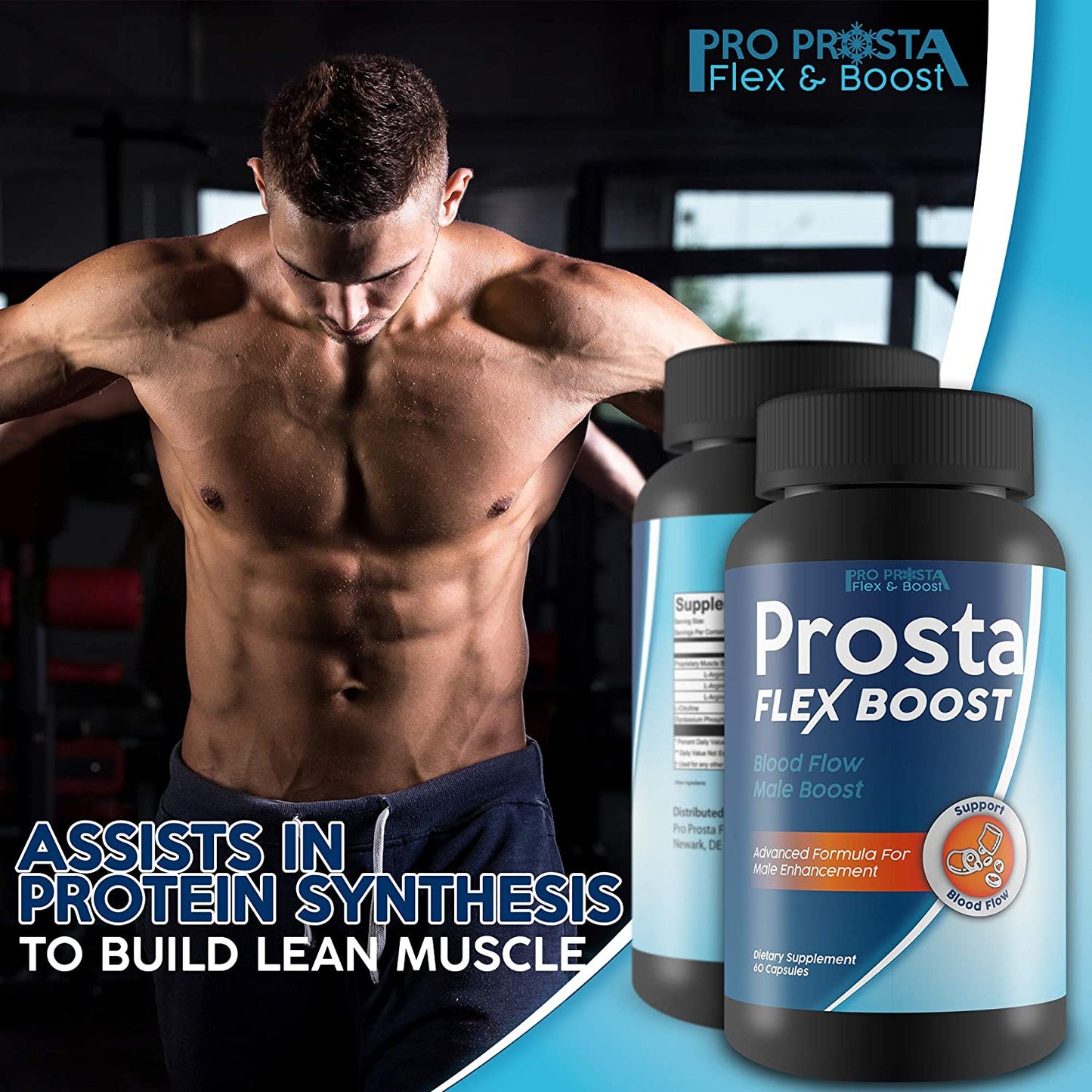 Prosta Flex Boost - Blood Flow Male Boost - Made with Our Purest Most Potent L-Arginine - Our Best Nitric Oxide Supplements for Men Blood Flow and Improved Nutrient Delivery