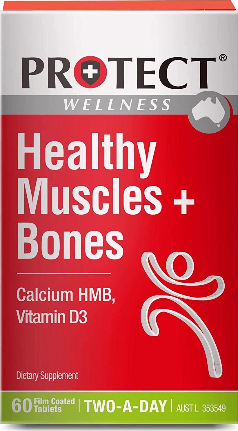 Protect Wellness | Healthy Muscles + Bones | HMB and Vitamin D3 | 60 Tablets
