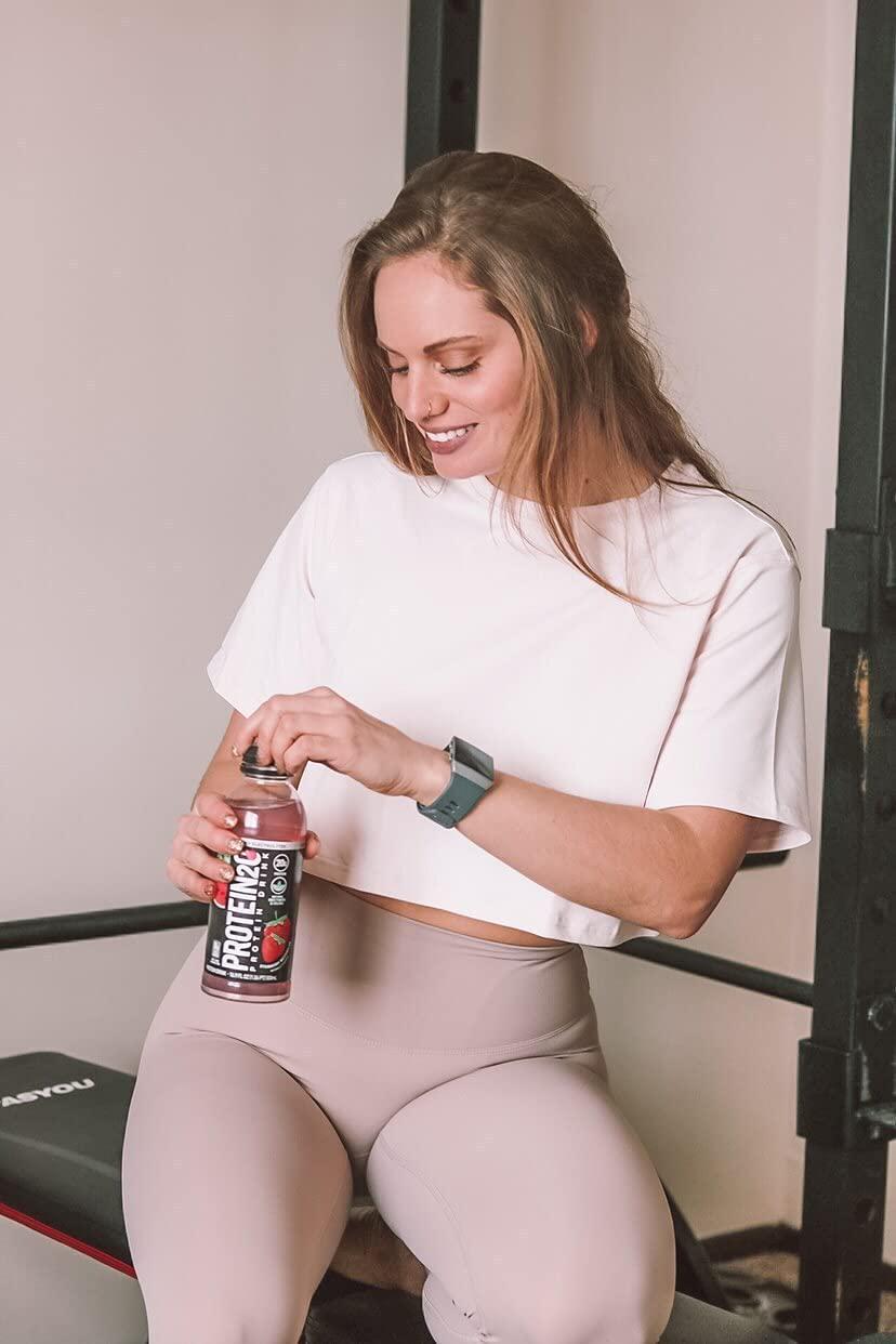 Protein2o 20 g Whey Protein Infused Water Plus Electrolytes, Strawberry Watermelon, 16.9 Fl Oz, Pack of 12