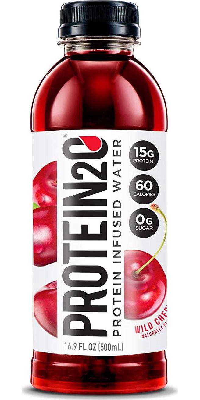 Protein2o Low-Calorie Protein Infused Water, 15g Whey Protein Isolate, Wild Cherry (16.9 Ounce, Pack of 12) and Low Calorie Whey Protein Drink Plus Energy, Variety Pack, 16.9 Oz 12Count