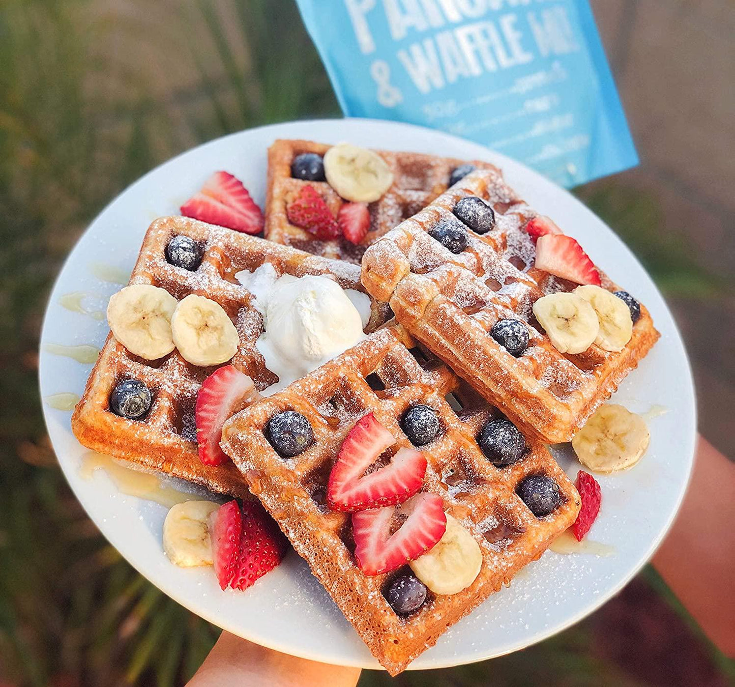 Protein Pancake and Waffle Mix by Phoros Nutrition, 30g of Whey Protein, Low Carb, High Protein, Keto-Friendly, Just Add Water (Original)