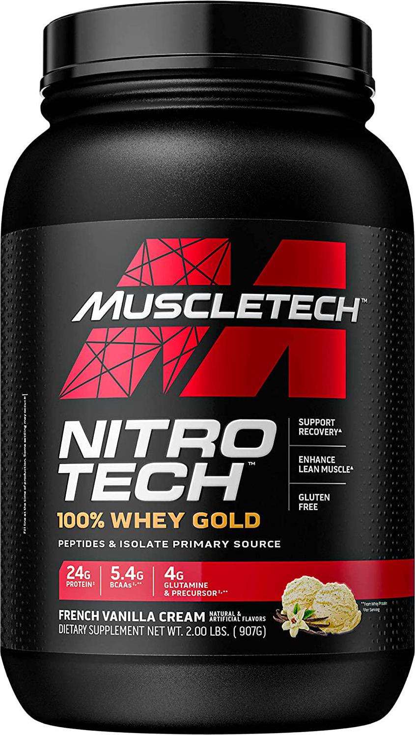 Protein Powder | MuscleTech Nitro-Tech Whey Gold | Whey Protein Powder | Whey Protein Isolate + Peptides | Protein Powder for Women and Men | Vanilla Protein Powder, 999 g (31 Servings)