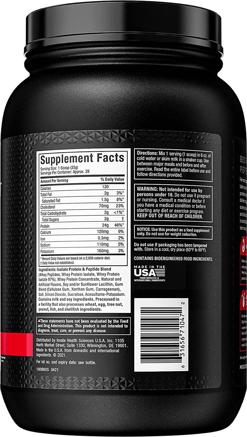 Protein Powder | MuscleTech Nitro-Tech Whey Gold | Whey Protein Powder | Whey Protein Isolate + Peptides | Protein Powder for Women and Men | Vanilla Protein Powder, 999 g (31 Servings)