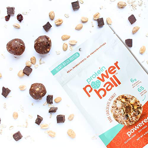 Protein Power Ball | On-the-Go Snacks | Gluten Free, Dairy Free, Soy Free Snack | High Protein Energy Bites (Dark Chocolate Peanut, 2 Pack)