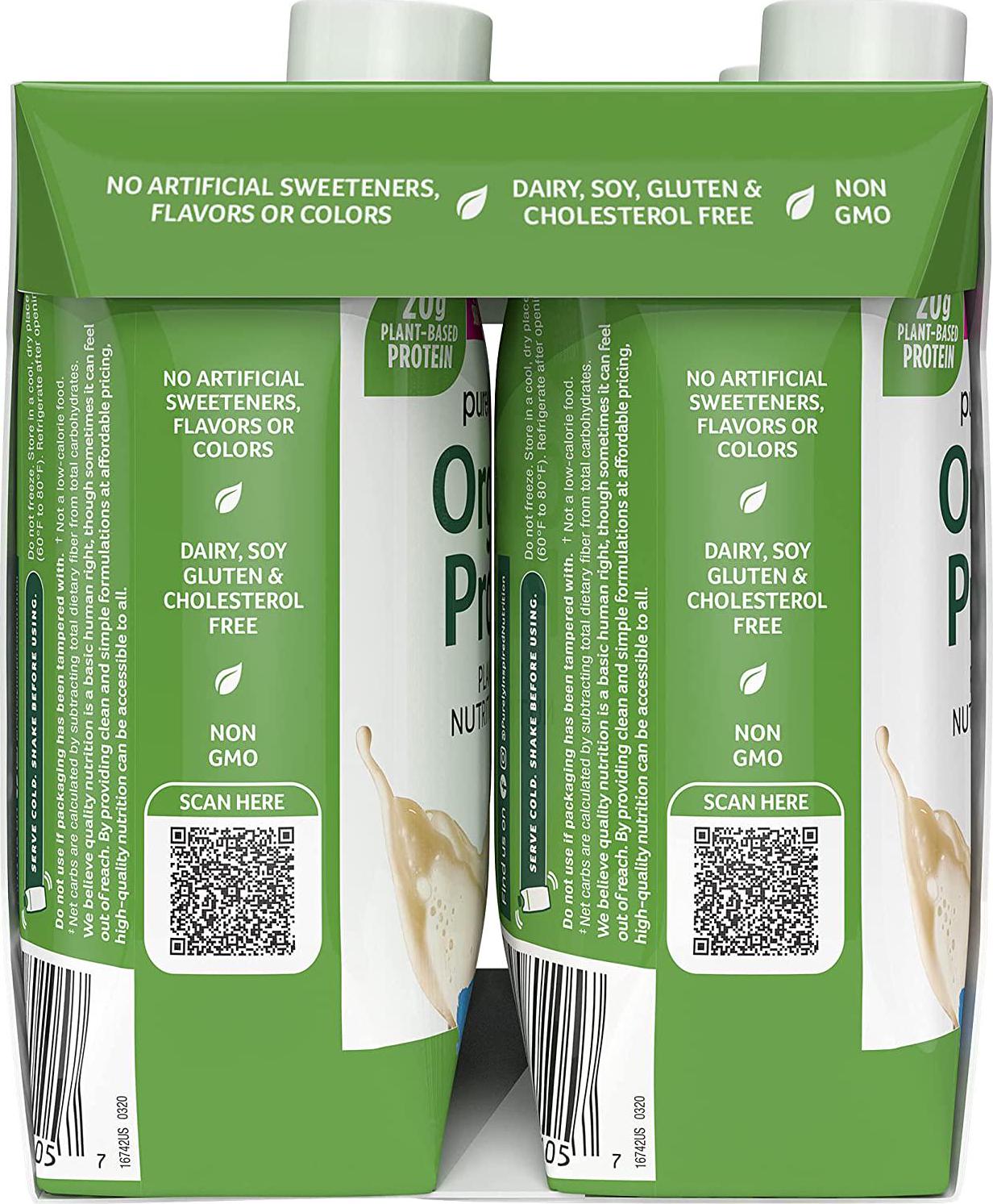 Protein Shakes Ready to Drink | Purely Inspired Organic Protein Shake | 20g of Plant Based Protein |Sports Nutrition RTD | French Vanilla, 11 fl. oz (Pack of 12) (Packaging may vary)
