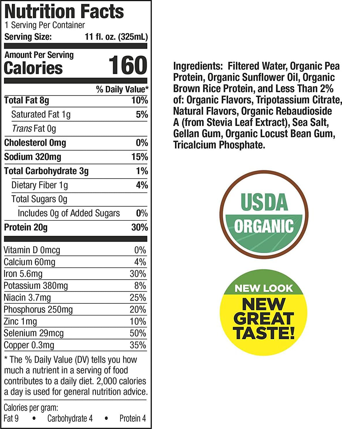 Protein Shakes Ready to Drink | Purely Inspired Organic Protein Shake | 20g of Plant Based Protein |Sports Nutrition RTD | French Vanilla, 11 fl. oz (Pack of 12) (Packaging may vary)