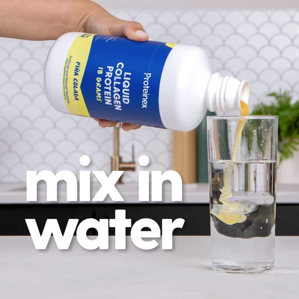 Proteinex Liquid Hydrolyzed Protein Supports Muscle and Joints Recovery - Liquid Collagen for Women and Men for Healthy Skin, Hair and Nails - No Carbs Ready to Drink Protein Drink (Cherry)