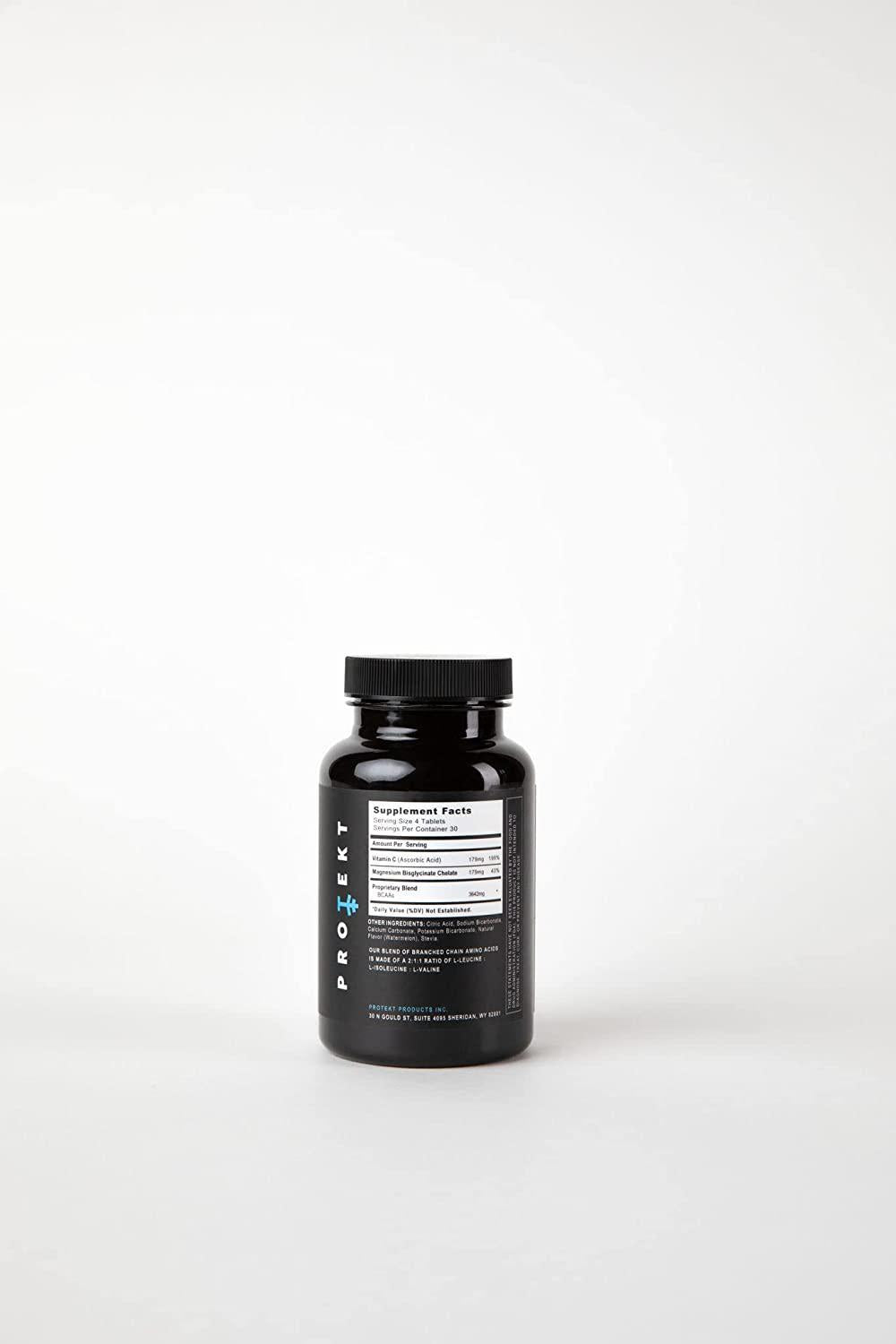 Protekt Primer - Plant-Based BCAA Supplement with Vitamin C - 60 Effervescent Tablets - Vegan BCAA - Watermelon Flavor - Maximum Absorption for Optimal Workout Performance and Faster Recovery