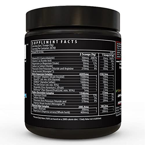Pump- Nitric Oxide Boosting Stack: Loaded with Citruline Malate for Maximum Pump and Blood Flow with an Added Mental Edge Complex for Increased Focus (Rainbow Tart)
