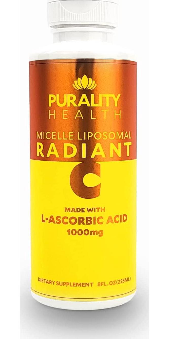 PuraTHRIVE Liposomal Vitamin C 1000 mg Liquid Supplement with Citrus and Vanilla Oil by PuraTHRIVE. Liposomal Delivery for Maximum Absorption. Vegan, GMO Free, Made in The USA