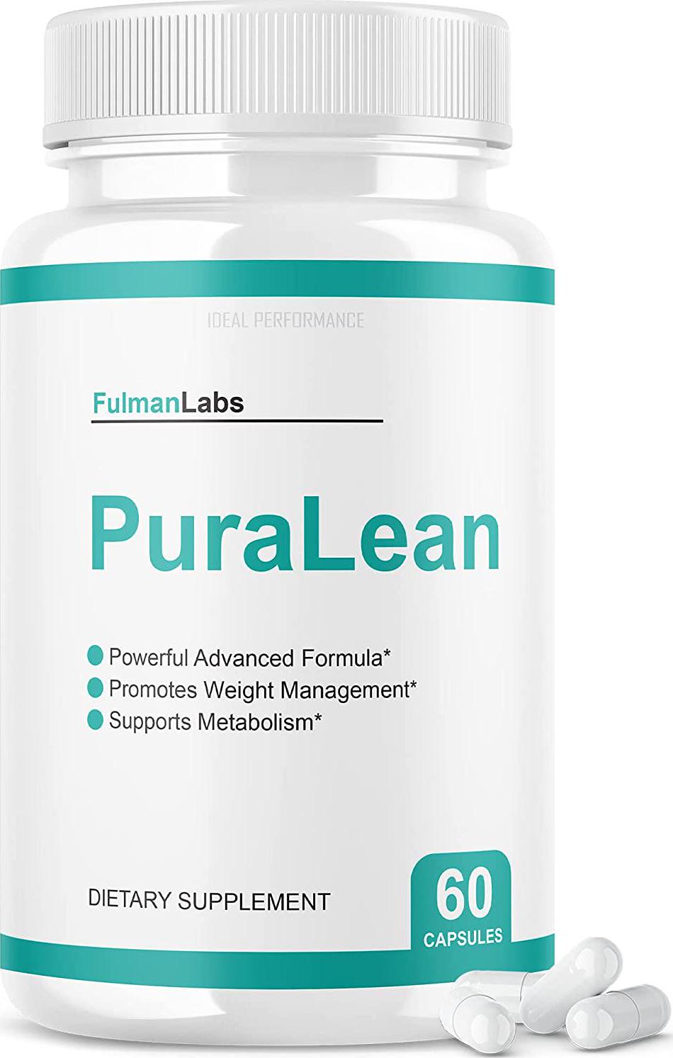 Puralean Detox Pills Advanced Formula Pureleaf Fulman Labs Pura Lean Dietary Supplement (60 Capsules)