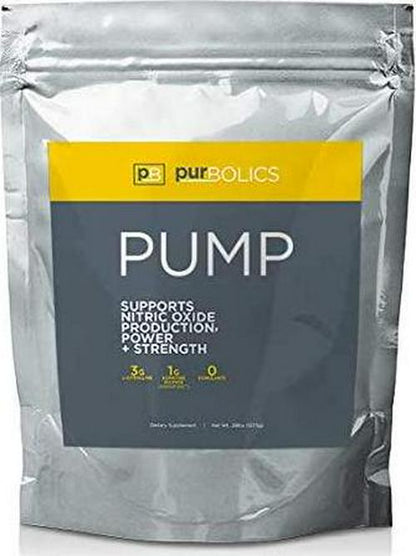 Purbolics Pump | Supports Nitric Oxide Production, Power and Strength | 1g of Agmapure, 3g of L-Citrulline, Stimulant-Free Nitric Oxide Stimulator and 30 Servings