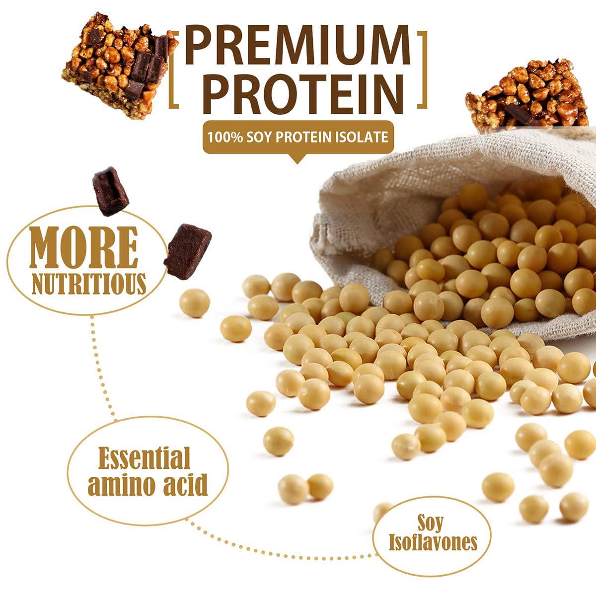 PureFit Protein Bars, Protein Crisp Bar, Chocolate Chunk, Plant Based, Low Calorie, Gluten Free, Non-GMO, Kosher, Tasty - 12g High Protein Snacks -1.4oz (12 Count)