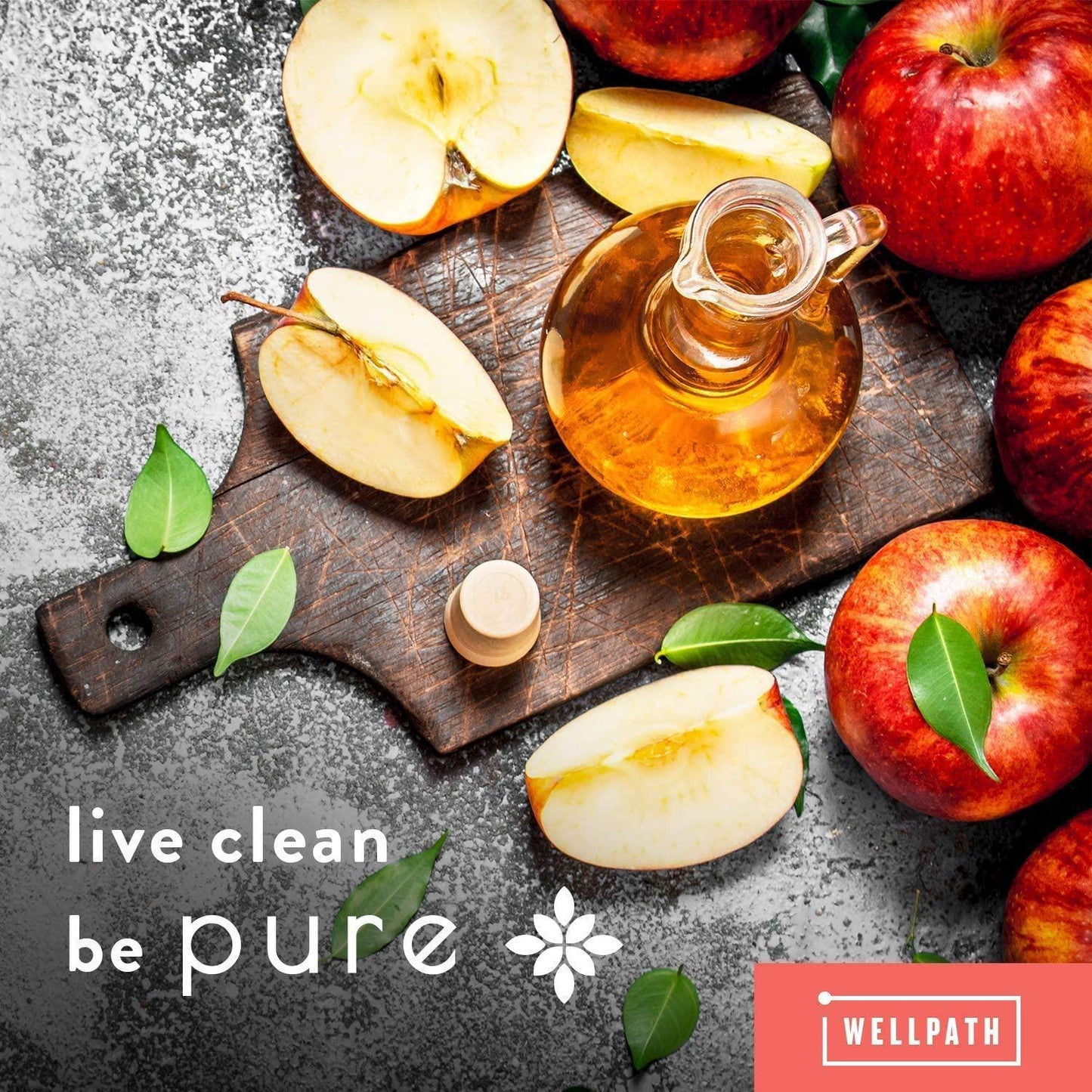 Pure Apple Cider Vinegar Gummies - with Raw, Organic, Unfiltered ACV from The Mother - Gummy Alternative to Apple Cider Vinegar Capsules, Pills, Tablets - Detox, Cleanse Support, Immunity