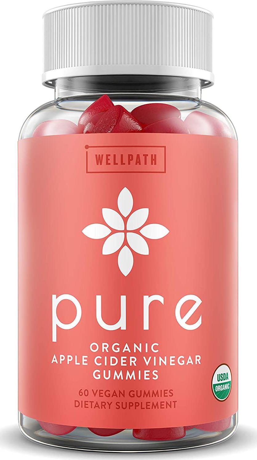 Pure Apple Cider Vinegar Gummies - with Raw, Organic, Unfiltered ACV from The Mother - Gummy Alternative to Apple Cider Vinegar Capsules, Pills, Tablets - Detox, Cleanse Support, Immunity