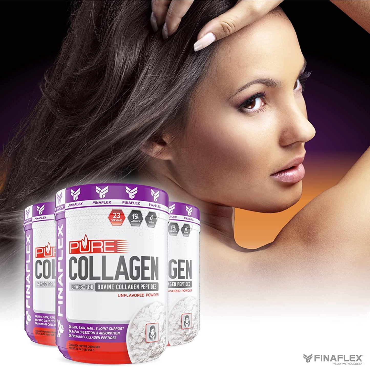 Pure Collagen, Ultimate Grass-Fed Bovine Collagen, Unflavored, Great for Hair, Skin Nail and Joints (16 oz)