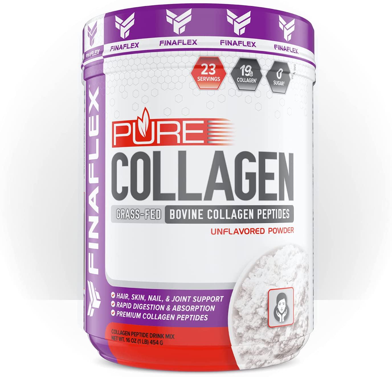 Pure Collagen, Ultimate Grass-Fed Bovine Collagen, Unflavored, Great for Hair, Skin Nail and Joints (16 oz)