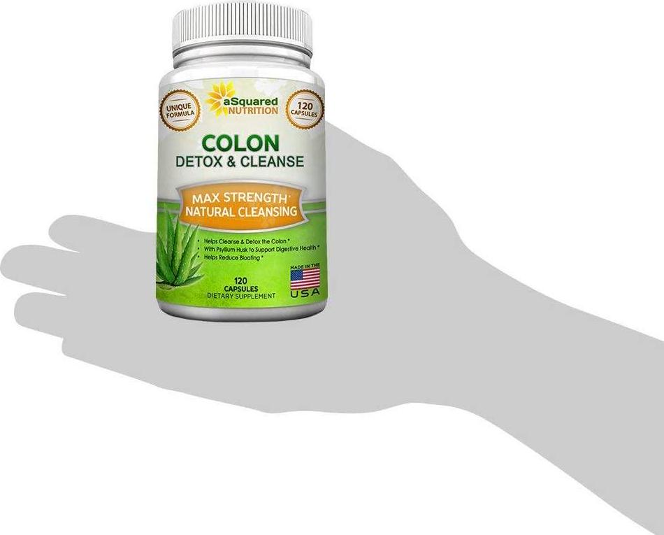 Pure Colon Cleanse for Weight Loss - 120 Capsules, Max Strength, Natural Colon Detox Cleanser, Colon Cleansing Diet Supplement Blend for Digestive Health, Diet Pills for Men and Women