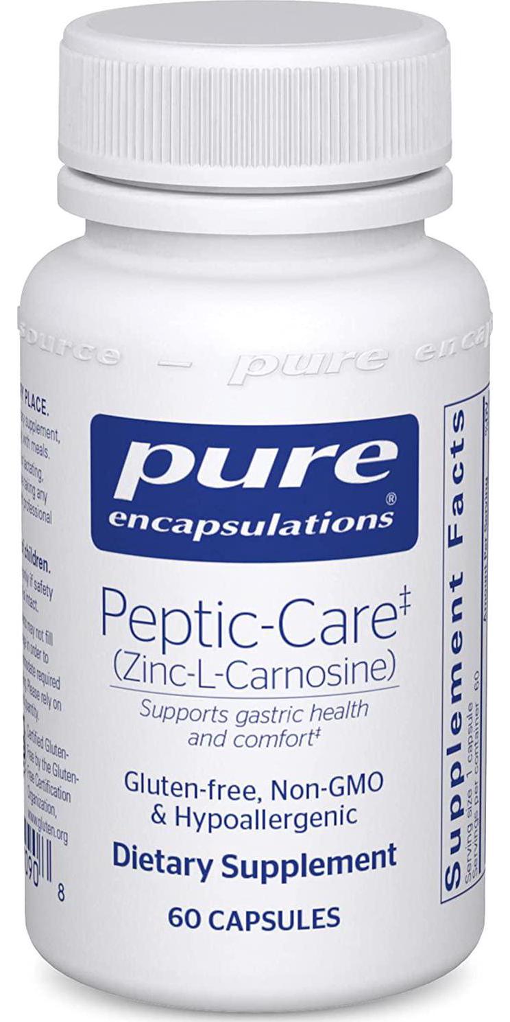 Pure Encapsulations Peptic-Care (Zinc-L-Carnosine) | Antioxidant Supplement to Support The Stomach Lining and Overall Gastric Health* | 60 Capsules
