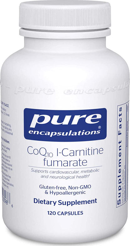 Pure Encapsulations - CoQ10 l-Carnitine Fumarate - Ultra-Charged Cardiovascular Support - 120 Capsules