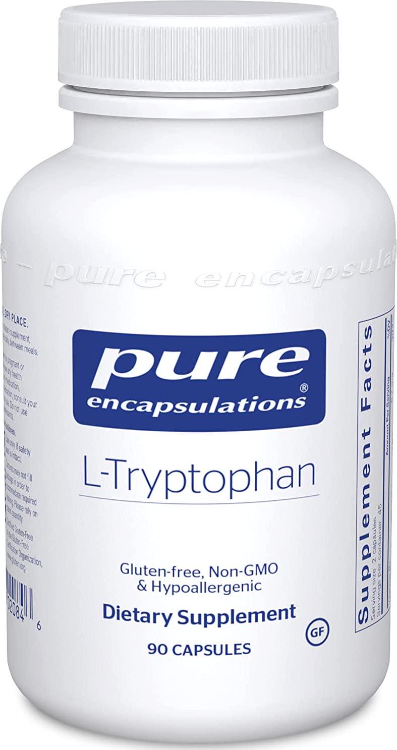 Pure Encapsulations L-Tryptophan | Amino Acid Supplement for Relaxation, Serotonin Support, PMS, Sleep, and Wellness* | 90 Capsules