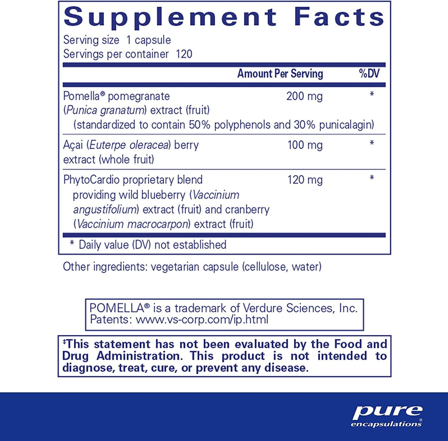 Pure Encapsulations - Pomegranate Plus - Antioxidant Support for Vascular and Cellular Health* - 120 Capsules