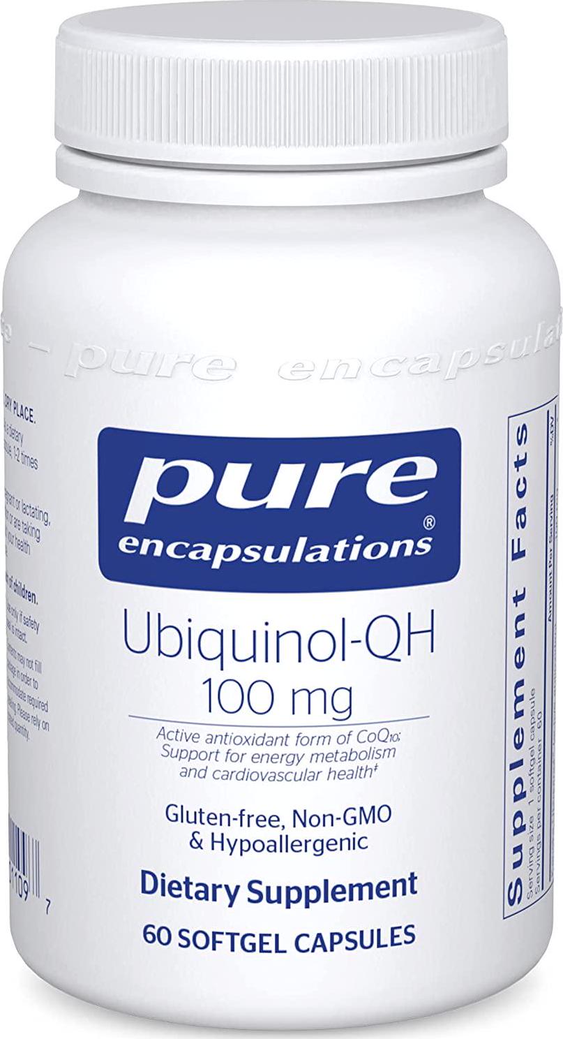 Pure Encapsulations Ubiquinol-QH 100 mg | Active Form of CoQ10 to Support Immune Health, Cellular Energy, and Cardiovascular Health* | 60 Softgel Capsules