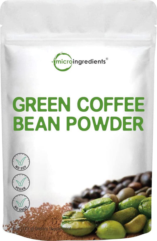 Pure Green Coffee Bean Extract, 4 Ounce, Filler Free, Green Coffee Bean Fat Burn Supplement with 50% Chlorogenic Acid, Supports Metabolism and Weight Management, No GMOs, Vegan Friendly