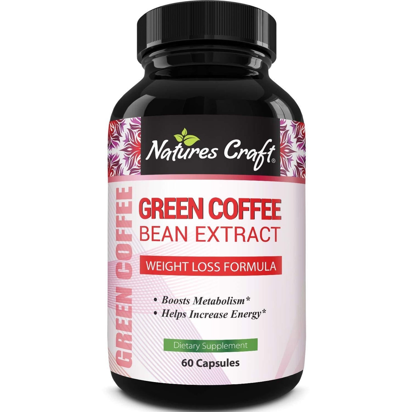 Pure Green Coffee Bean Extract Standardized to 50% Chlorogenic Acid Weight Loss Supplement for Men and Women Burns Both Fat and Sugar High Grade Potent Ingredients