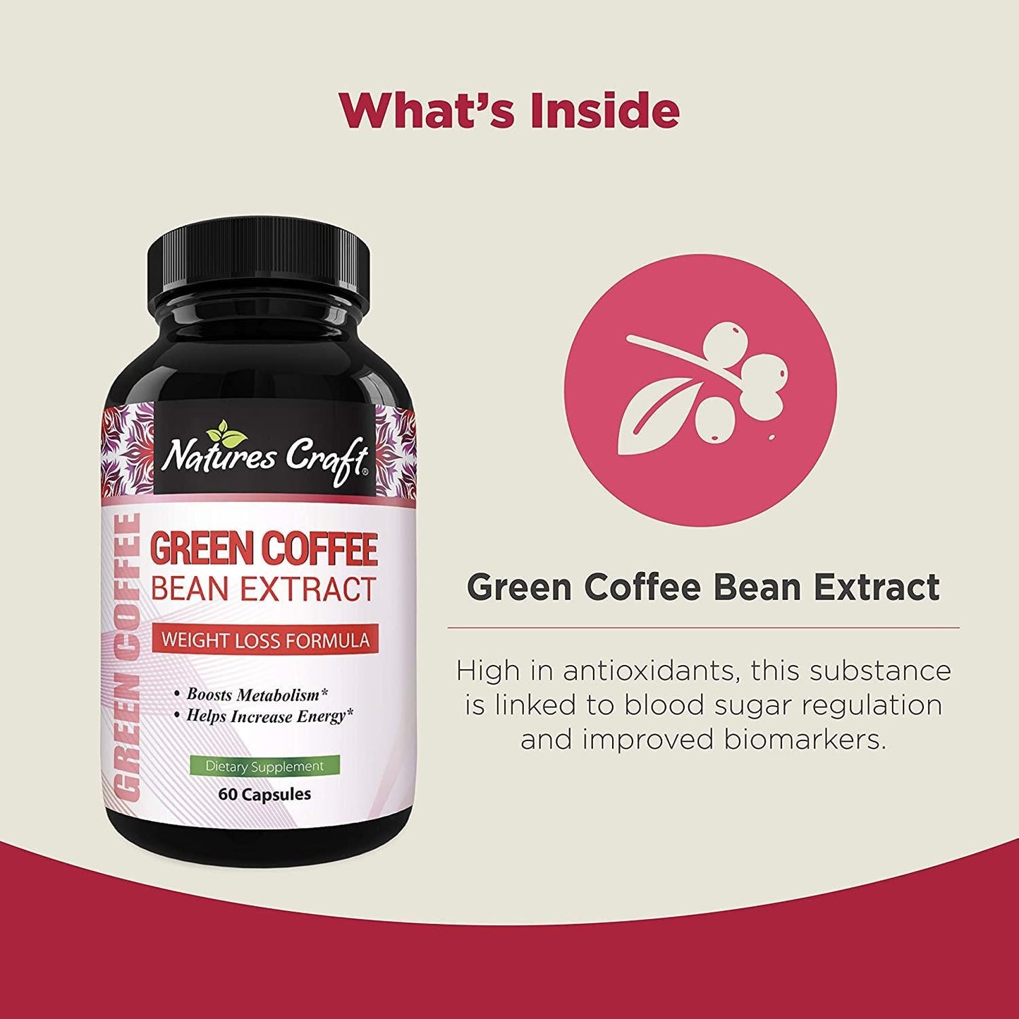 Pure Green Coffee Bean Extract Standardized to 50% Chlorogenic Acid Weight Loss Supplement for Men and Women Burns Both Fat and Sugar High Grade Potent Ingredients