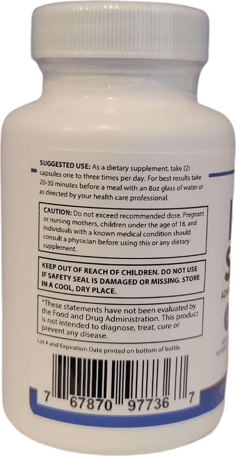 Pure Keto Shred Advanced BHB Ketogenic Supplement Exogenous Ketones Ketosis for Men Women 60 Capsules