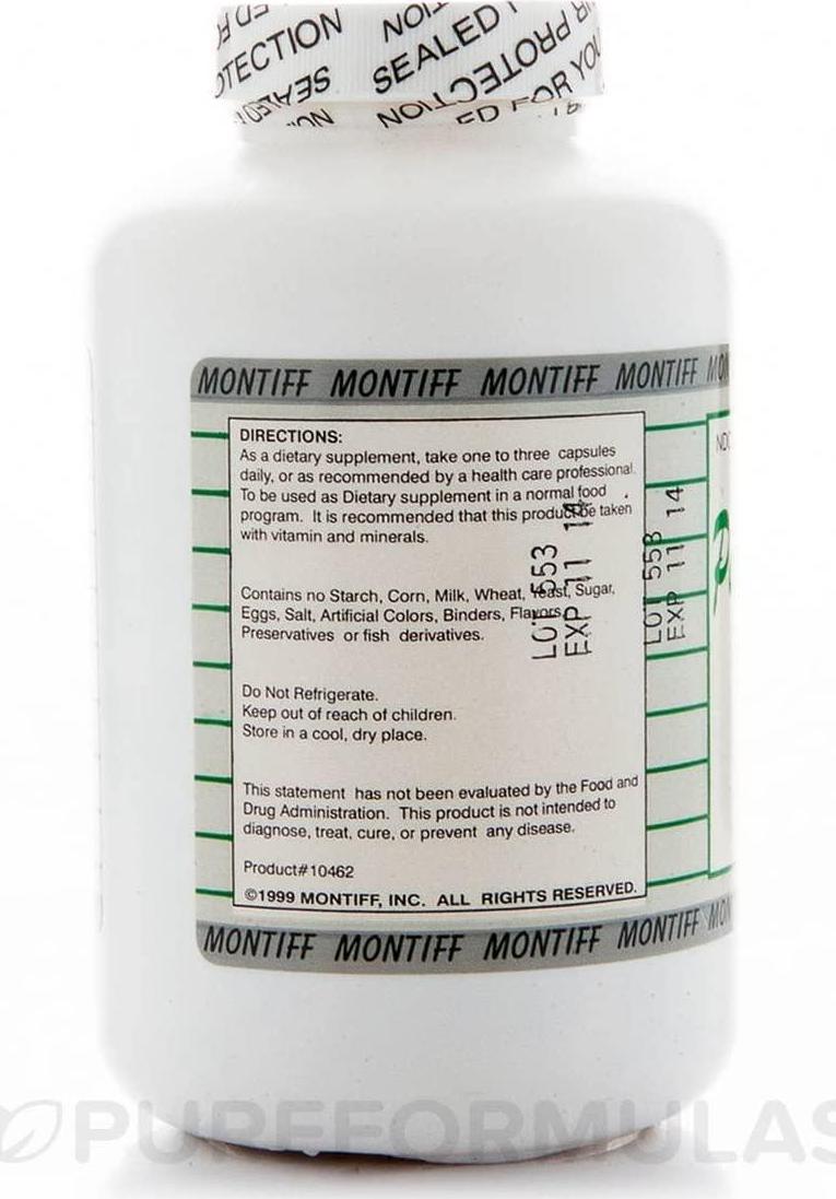 Pure L-Arginine HCL 500 mg - 250 Capsules by Montiff