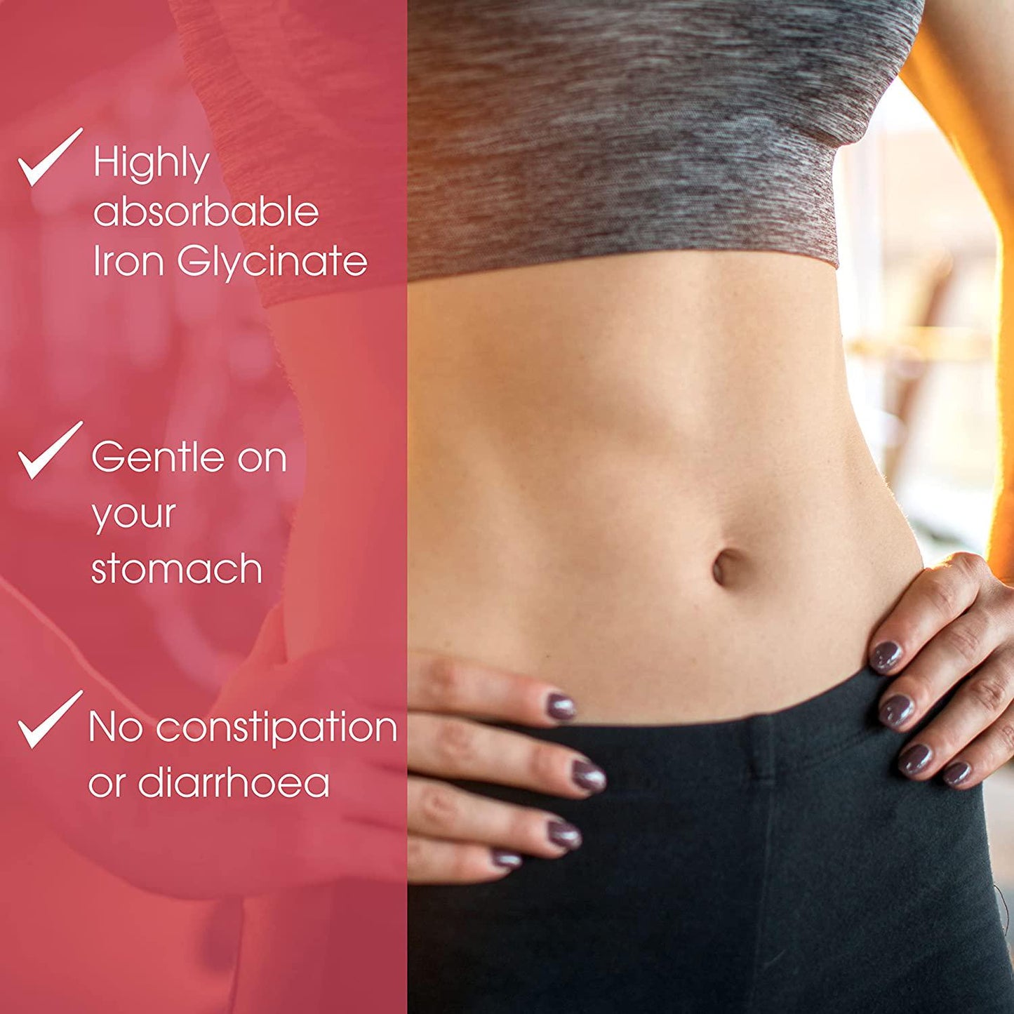 Pure Micronutrients Iron Plus Supplement, Natural Ferrous Chelate, Bisglycinate 25mg + Vitamin C, B6, B12, Folic Acid, 120 Count