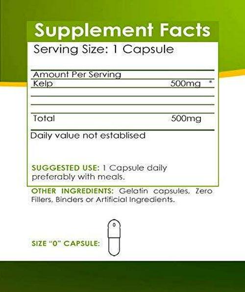 Pure Organic KELP Capsules (500mg)