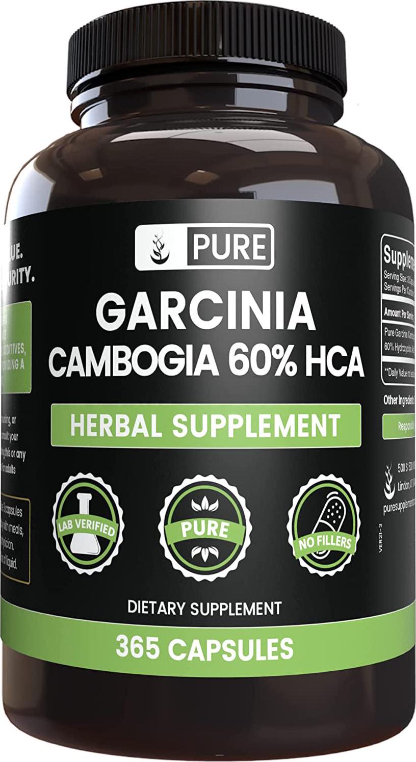 Pure Original Ingredients Garcinia Cambogia (365 Capsules) No Magnesium Or Rice Fillers, Always Pure, Lab Verified