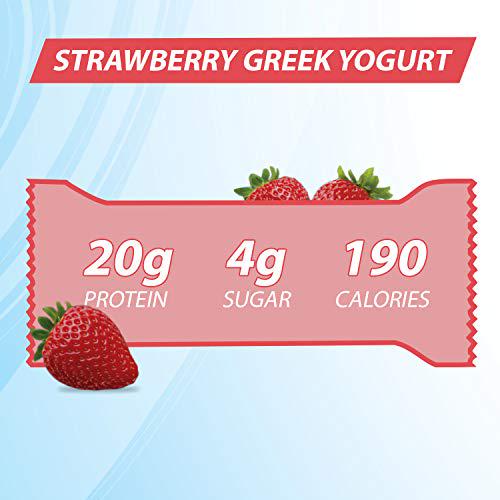 Pure Protein Bars, High Protein, Nutritious Snacks to Support Energy, Low Sugar, Gluten Free, Strawberry Greek Yogurt, 1.76oz, 6 ct, 1ea