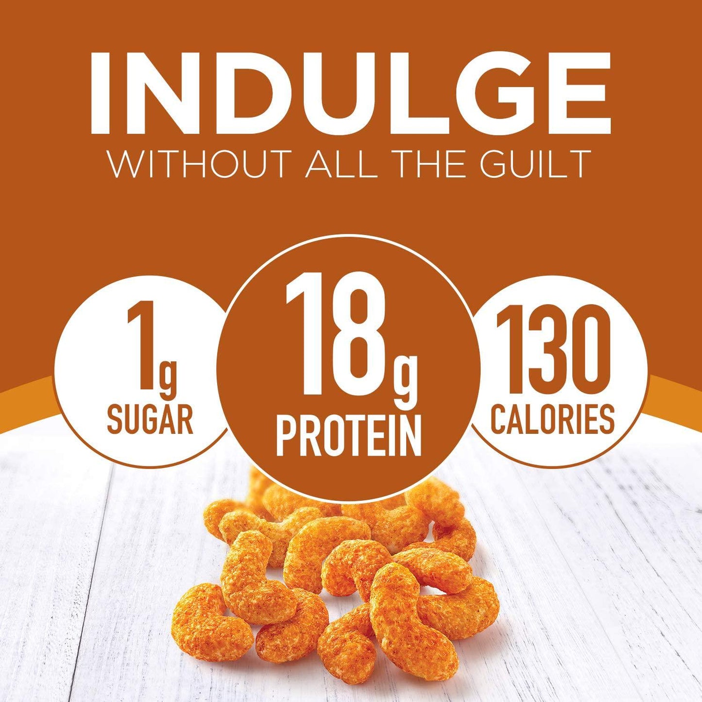 Pure Protein Puffs, Nacho Cheese, High Protein Snack,18G Protein, 1.05oz, 12 Count