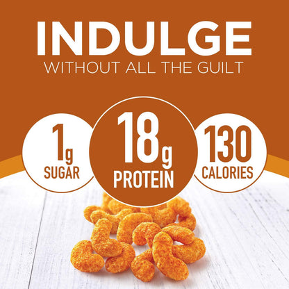 Pure Protein Puffs, Nacho Cheese, High Protein Snack,18G Protein, 1.05oz, 12 Count