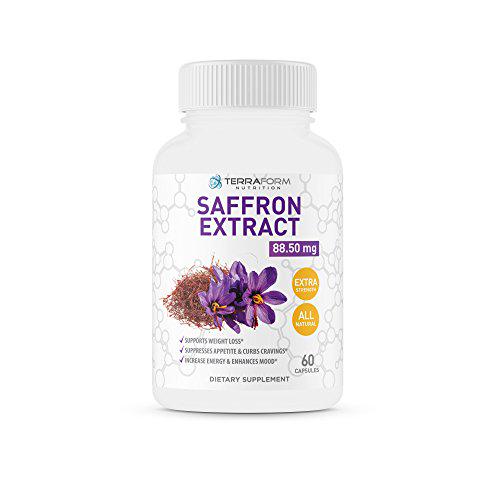 Pure Saffron Extract Best Natural Appetite Suppressant, Supports Healthy Weight Loss for Women and Men 88.5mg of Pure Saffron Extract Made in USA 1 Month