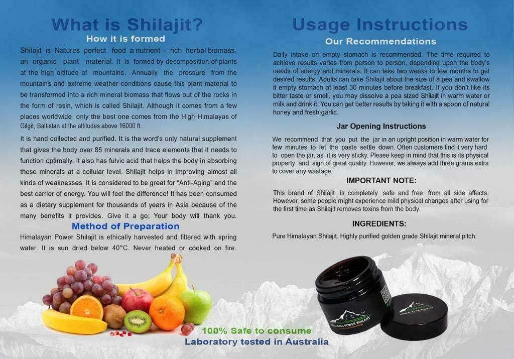 Pure Shilajit Authentic Himalayan Power Shilajit Fresh Resin Form Shilajit 15 Grams