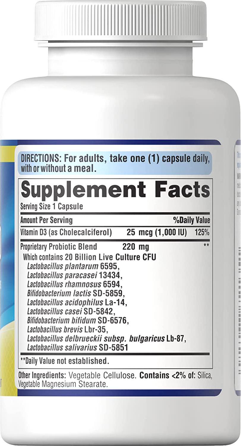 Puritans Pride Probiotic Capsules, 240 Count