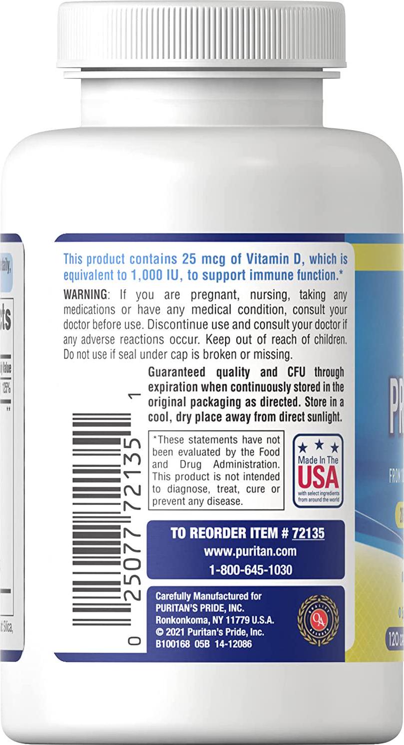 Puritans Pride Probiotic Capsules, 240 Count