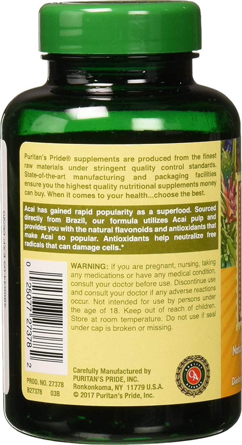 Puritans Pride Triple Strength Acai 3000 Mg, 120 Count