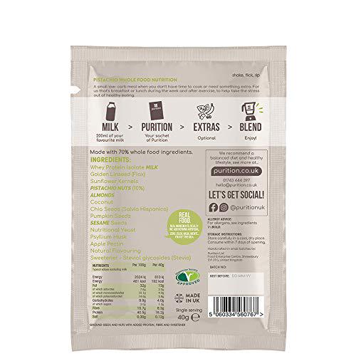 Purition Original Discovery Box | Premium High Protein Powder for Keto Shakes and Smoothies with Only Natural Ingredients for Weight Loss | 12 x 40g Servings