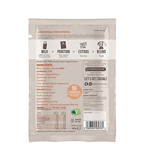 Purition Original Discovery Box | Premium High Protein Powder for Keto Shakes and Smoothies with Only Natural Ingredients for Weight Loss | 12 x 40g Servings