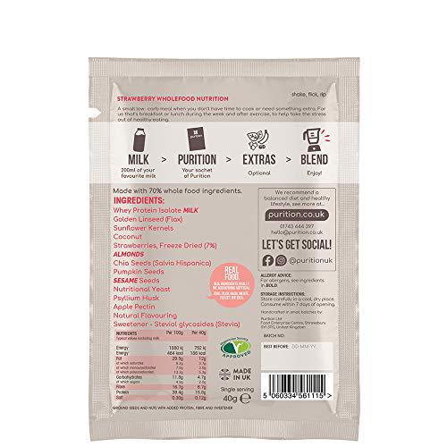 Purition Original Discovery Box | Premium High Protein Powder for Keto Shakes and Smoothies with Only Natural Ingredients for Weight Loss | 12 x 40g Servings