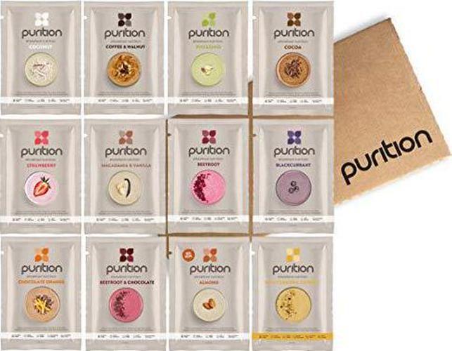 Purition Original Discovery Box | Premium High Protein Powder for Keto Shakes and Smoothies with Only Natural Ingredients for Weight Loss | 12 x 40g Servings